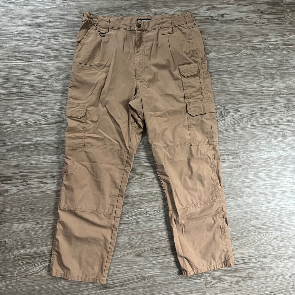 5.11 Tactical Series Mens 36x32 Coyote Tan Ripstop Cargo Pants 74273